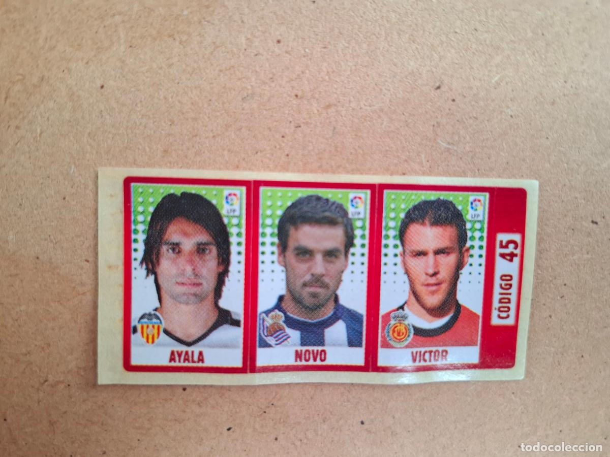Coleccionismo cromos antiguos: CHICLE LIGA PANINI 2005 2006 45 AYALA VALENCIA CF / NOVO REAL SOCIEDAD / V&Iacute;CTOR RCD. MALLORCA