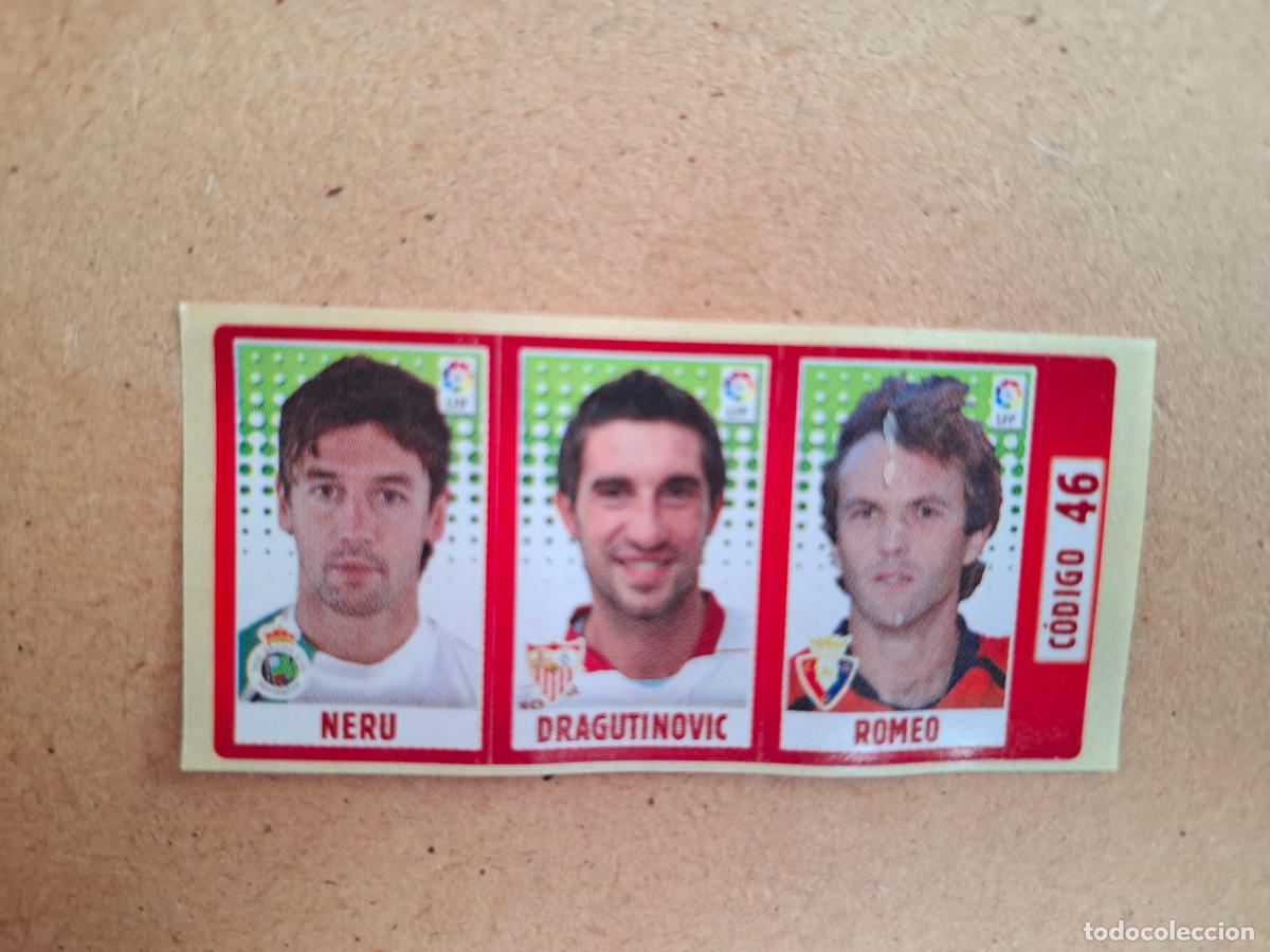 Coleccionismo cromos antiguos: CHICLE LIGA PANINI 2005 2006 46 NERU RACING CLUB / DRAGUTINOVIC SEVILLA FC / ROMEO AT. OSASUNA