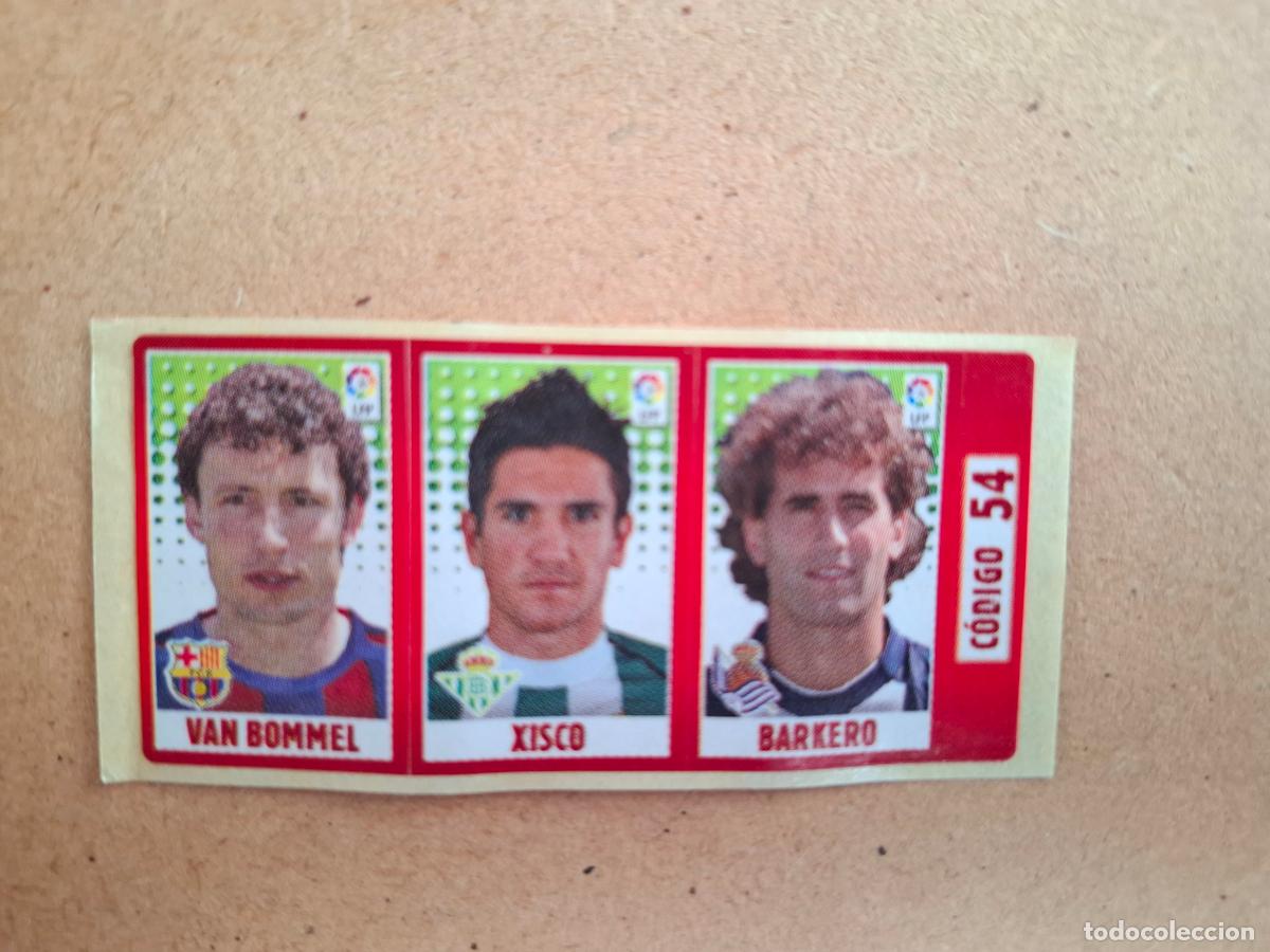 Coleccionismo cromos antiguos: CHICLE LIGA PANINI 2005 2006 54 VAN BOMMEL FC. BARCELONA / XISCO REAL BETIS / BARKERO REAL SOCIEDAD