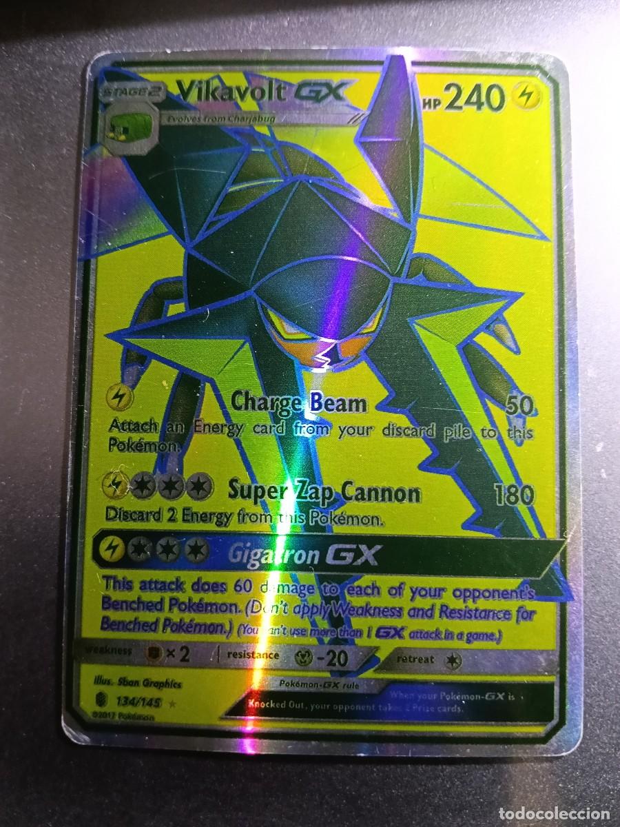 Coleccionismo cromos antiguos: CROMO CARTA VIKAVOLT 134/145 CHANGE BEAM SUPER ZAP CANNON BRILLANTE POKEMON 2017