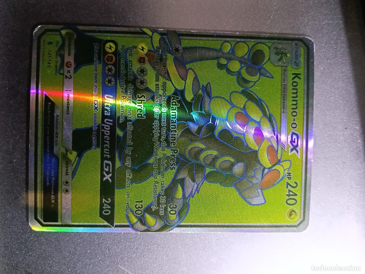 Coleccionismo cromos antiguos: CROMO KOMMO-O 141/145 ADAMANTINE PRESS SHRED BRILLANTE POKEMON 2017