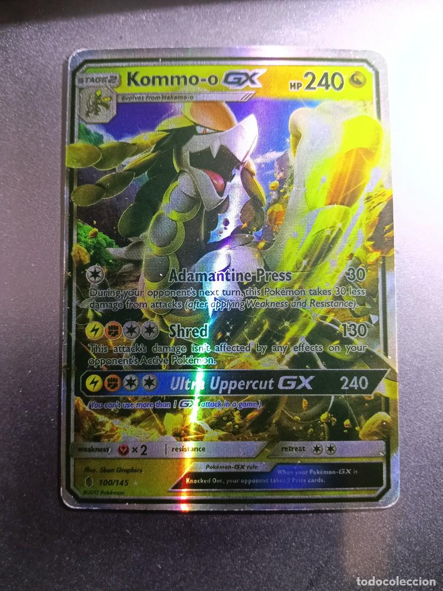 Coleccionismo cromos antiguos: CROMO KOMMO-O 100/145 ADAMANTINE PRESS SHRED BRILLANTE POKEMON 2017