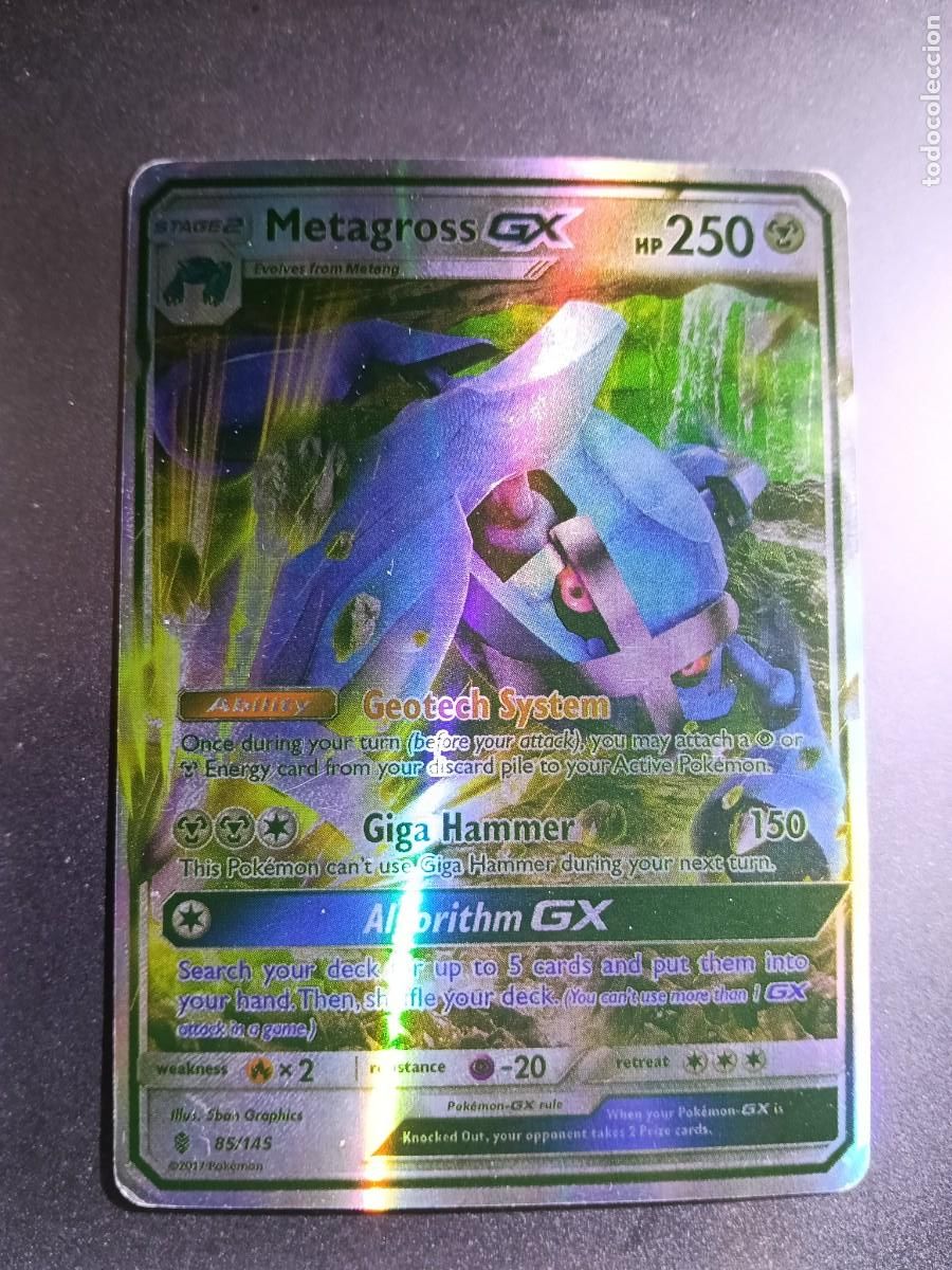 Coleccionismo cromos antiguos: CROMO METAGROSS 85/145 GIGA HAMMER GEOTECH SYSTEM BRILLANTE POKEMON 2017