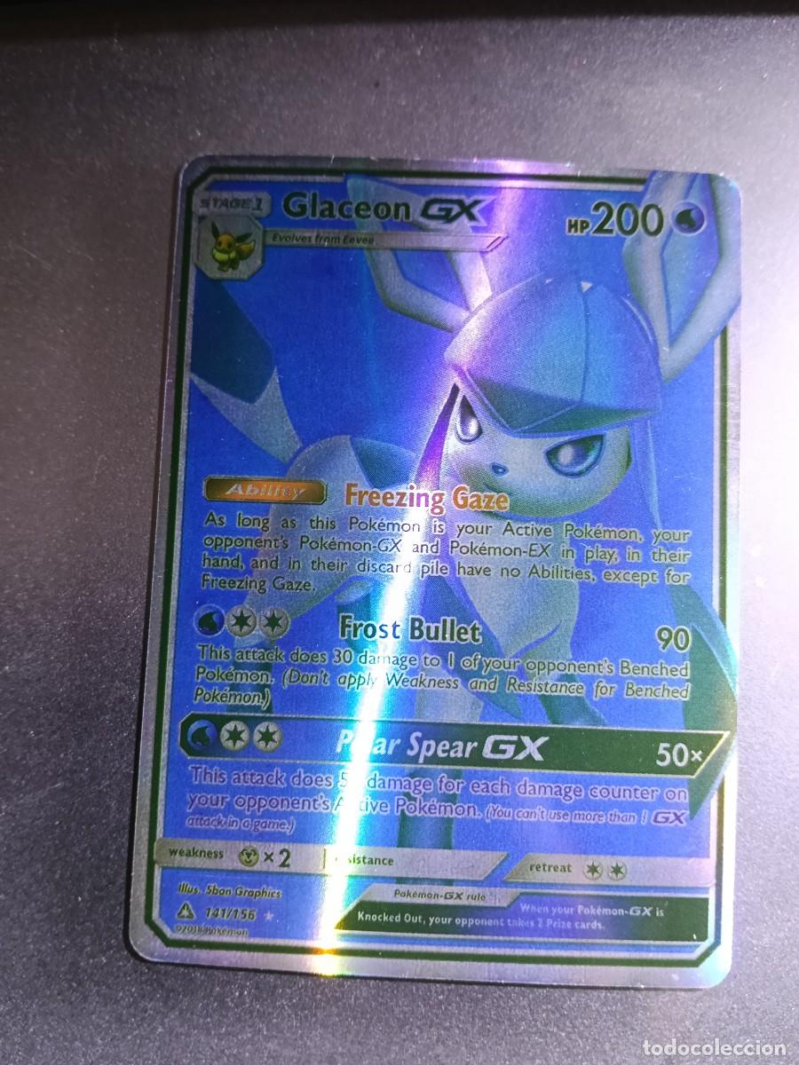 Coleccionismo cromos antiguos: CROMO GLACEON 141/156 FREEZING GAZE FROST BULLET BRILLANTE POKEMON 2017