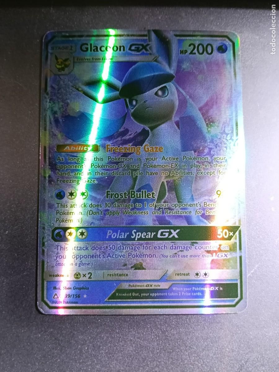 Coleccionismo cromos antiguos: CROMO GLACEON 39/156 FREEZING GAZE FROST BULLET BRILLANTE POKEMON 2017
