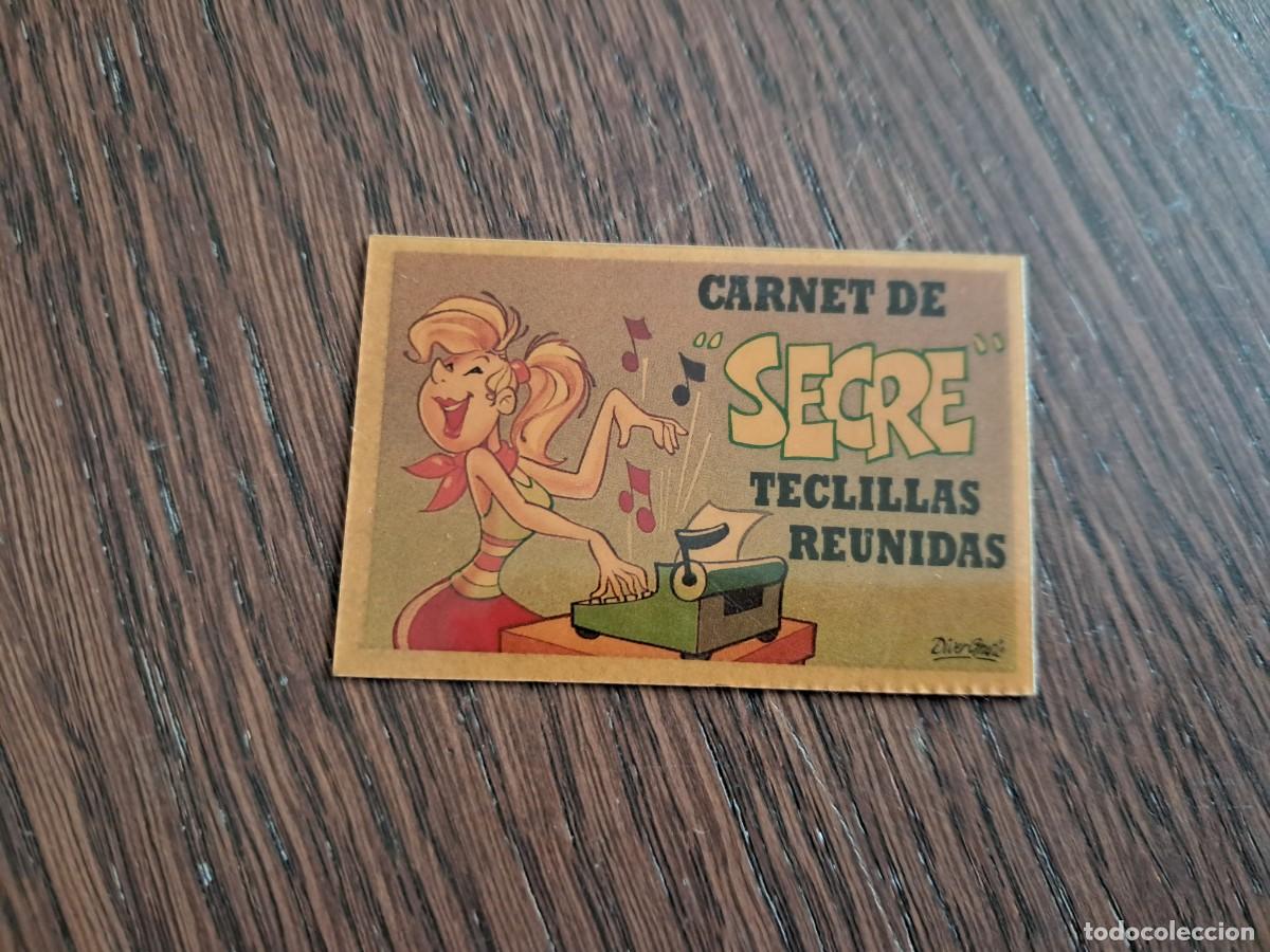Coleccionismo cromos antiguos: cromo adhesivo de bollycao, bolly-carnet, carnet de secre. sin pegar.