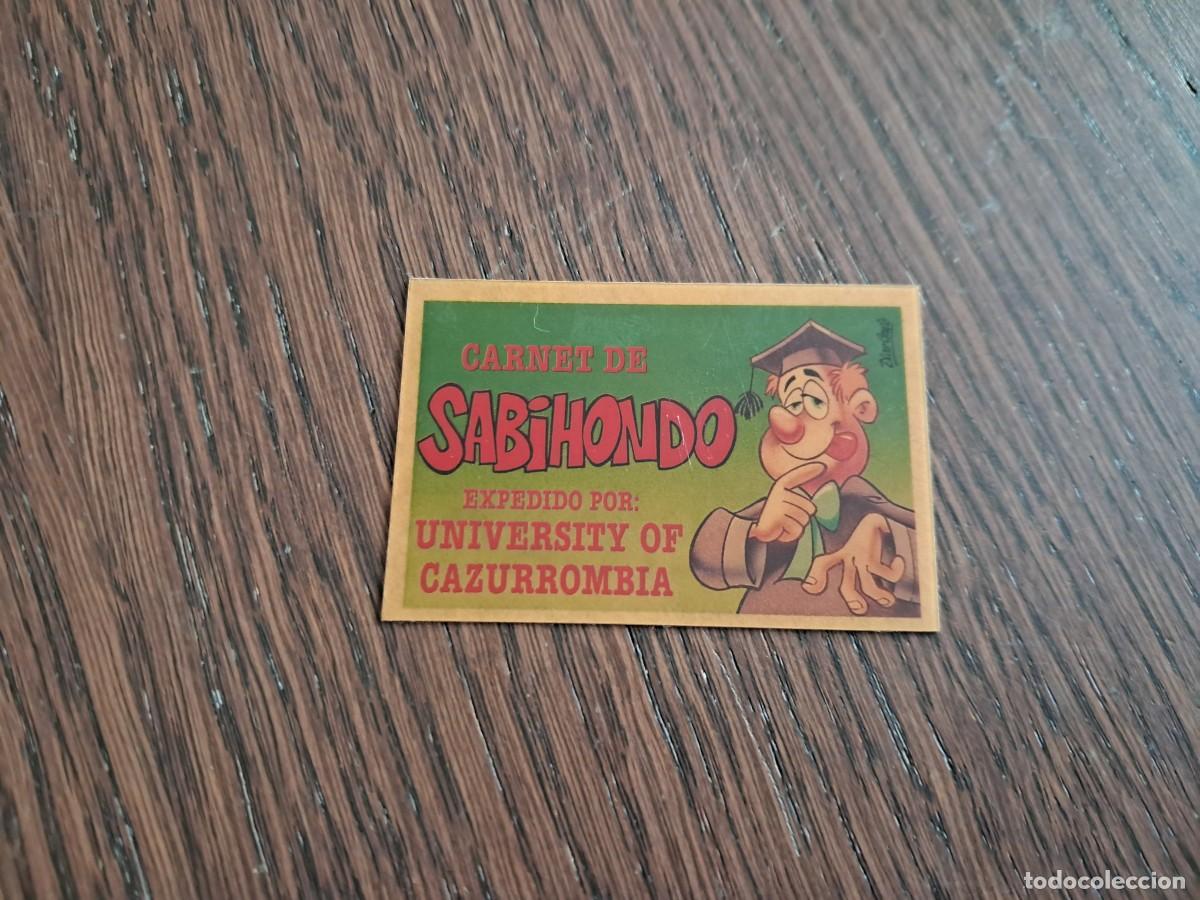 cromo adhesivo de bollycao, bolly-carnet, carnet de sabihondo. sin pegar