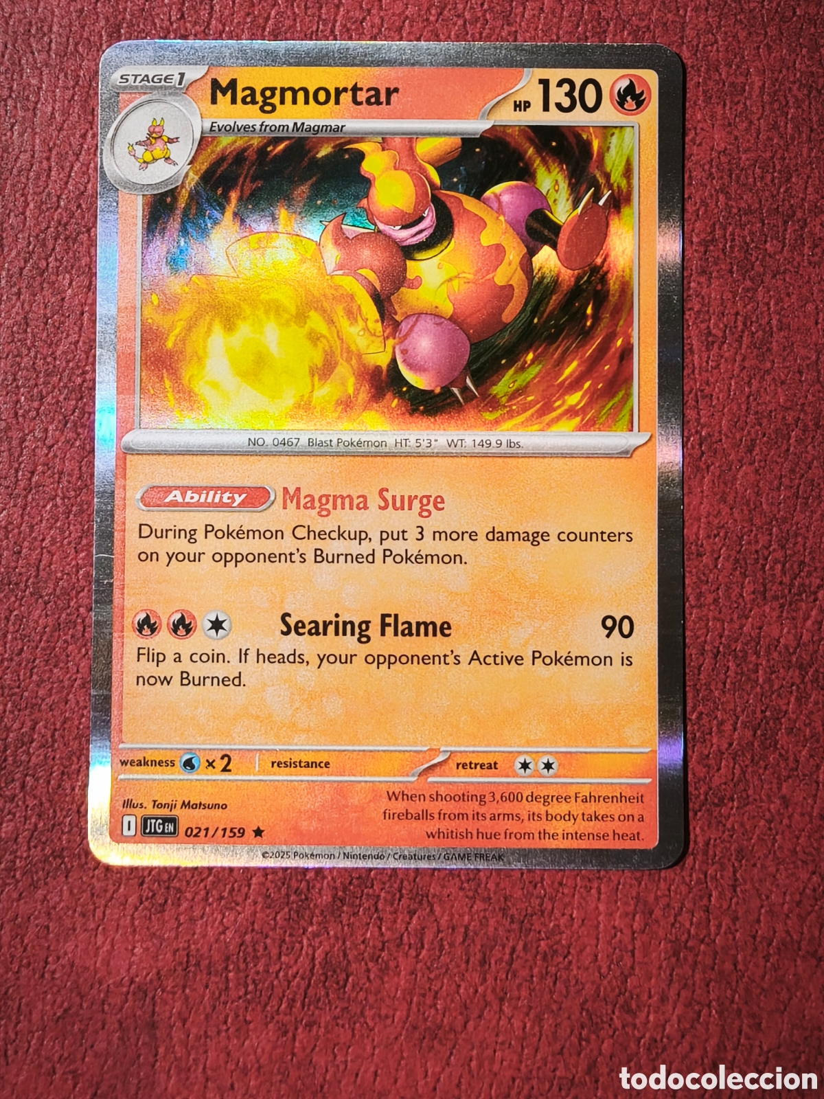 Coleccionismo cromos antiguos: Pokemon. Magmortar. Holo. #21/159
