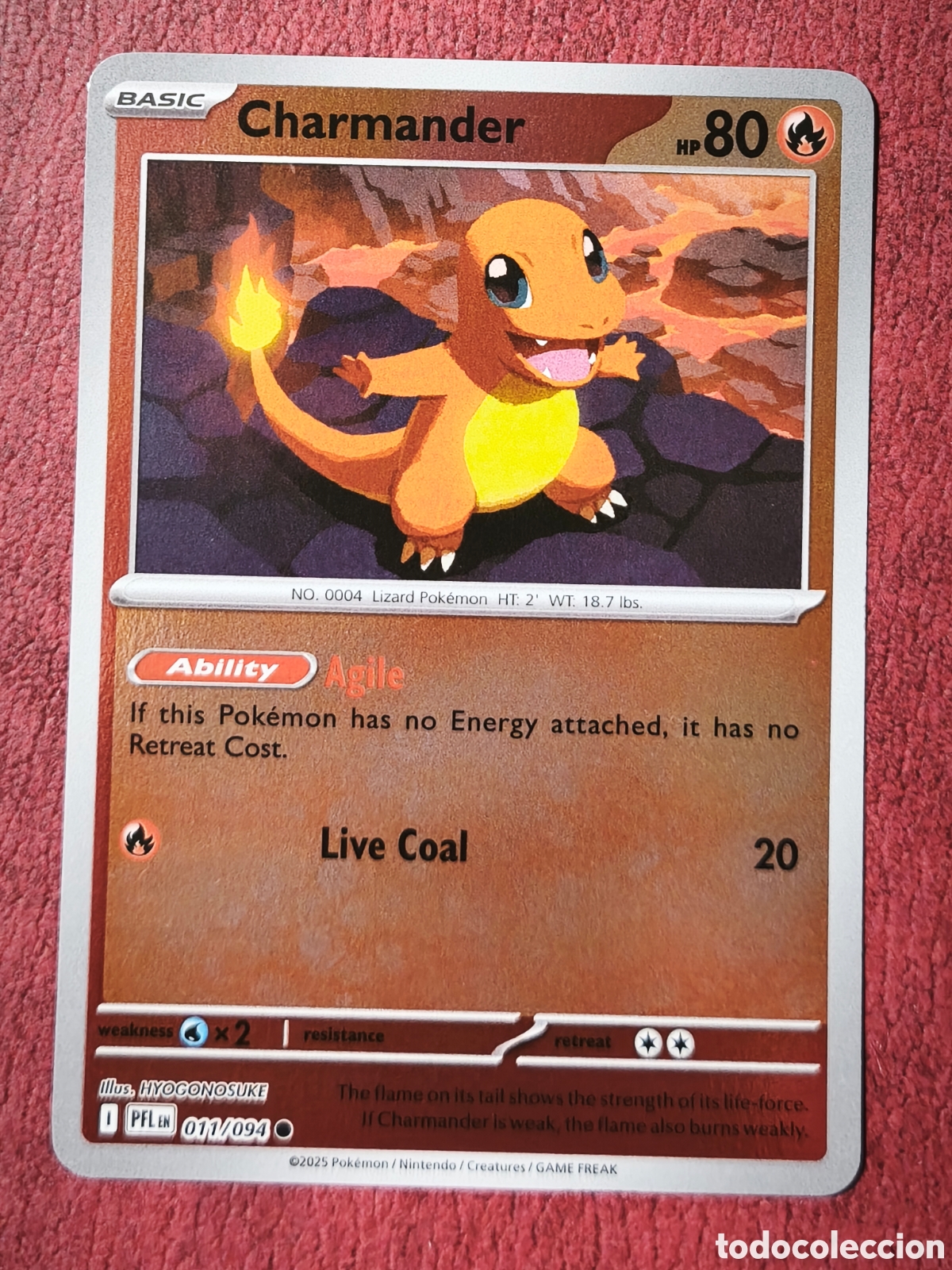 Coleccionismo cromos antiguos: Pokemon. 2025. Charmander. #11/94. Holo. Ingl&eacute;s