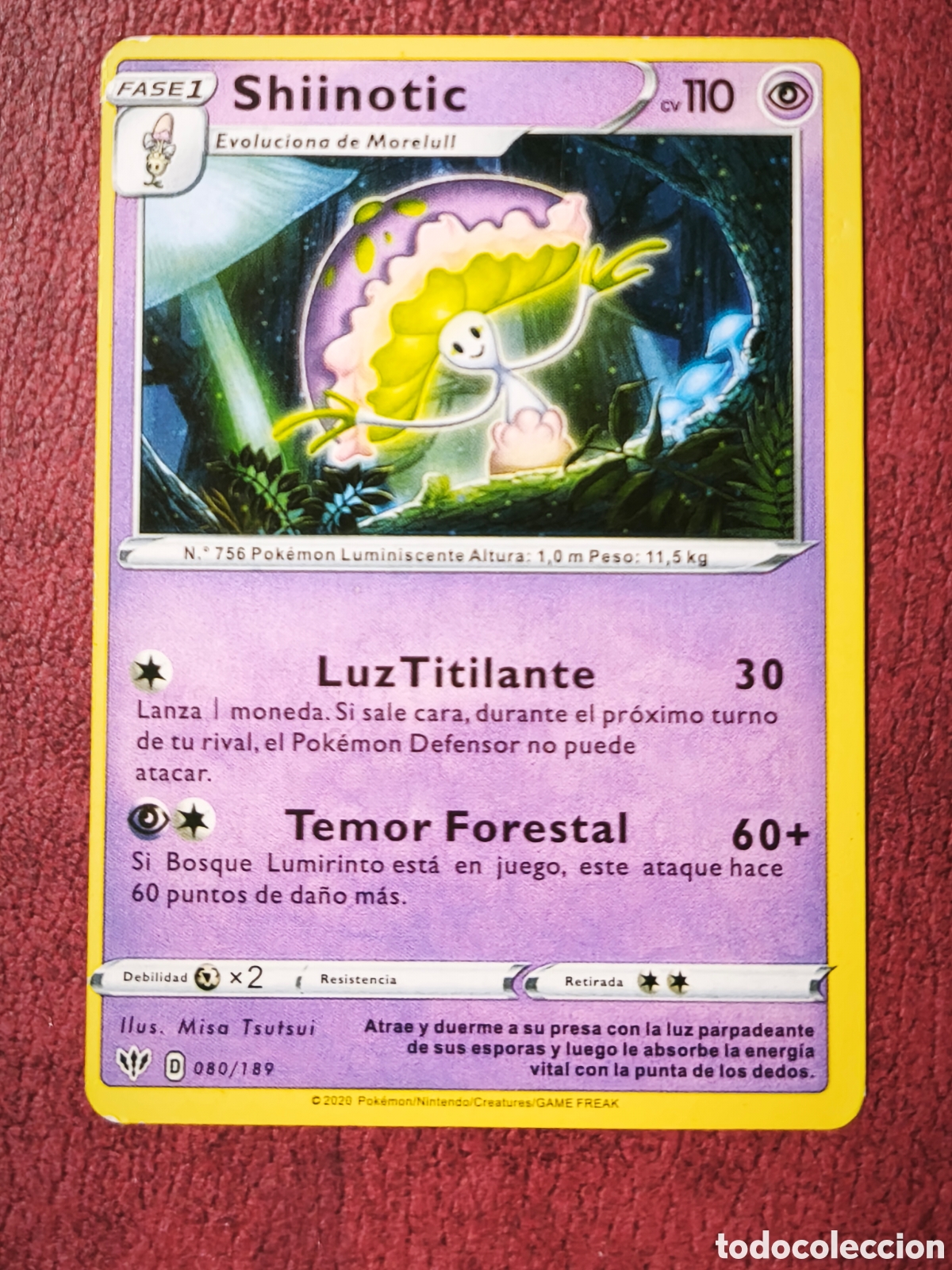 Coleccionismo cromos antiguos: Pokemon. 2020. Shiinotic. #80/189. Espa&ntilde;ol