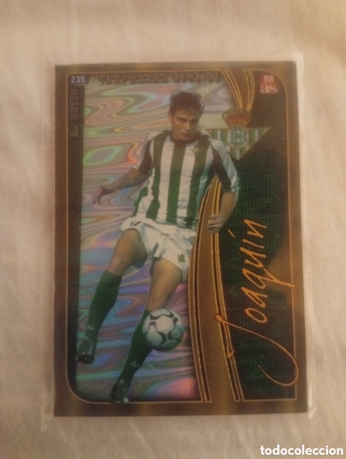Coleccionismo cromos antiguos: Joaqu&iacute;n Real Betis - Cromo N&ordm; 235 / 98 AS - Mundicromo Las Fichas de la Liga 04/05