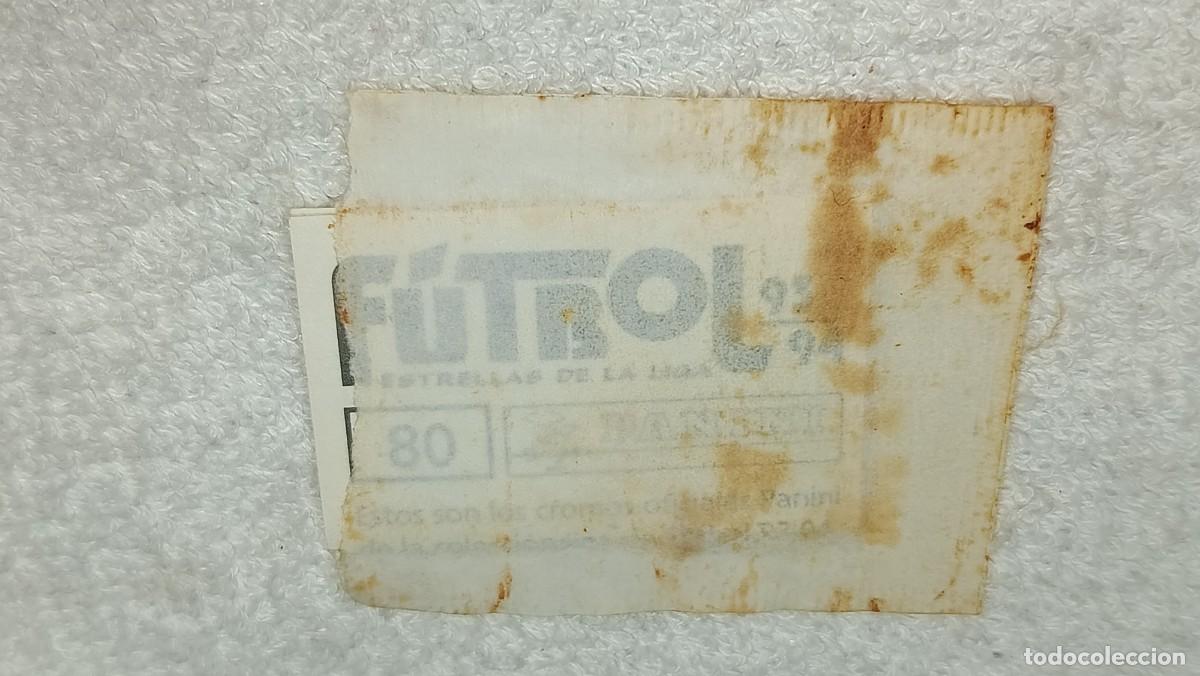 Coleccionismo cromos antiguos: BIMBO : ANTIGUO CROMO N&ordm; 80 ESTRELLAS DE LA LIGA FUTBOL 93 - 94 PANINI F.C BARCELONA AMOR SIN ABRIR