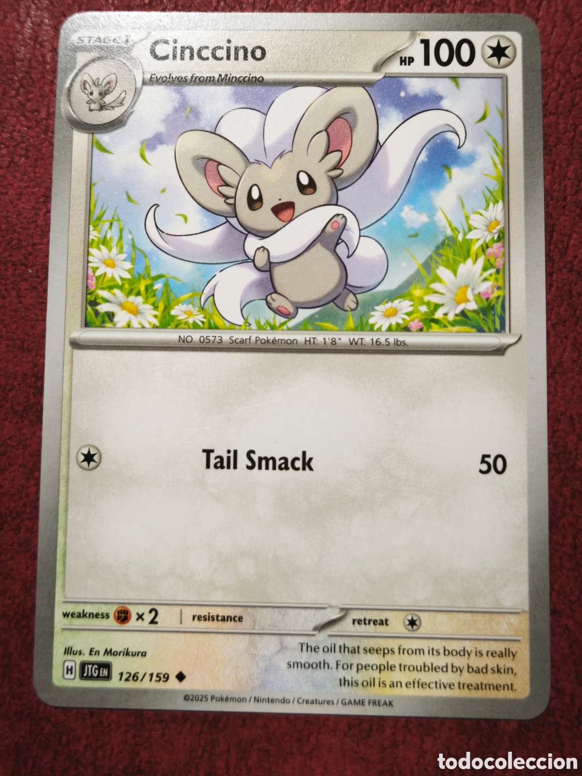 Coleccionismo cromos antiguos: Pokemon. 2025. Cinccino. #126/159. Ingl&eacute;s - Foto 1