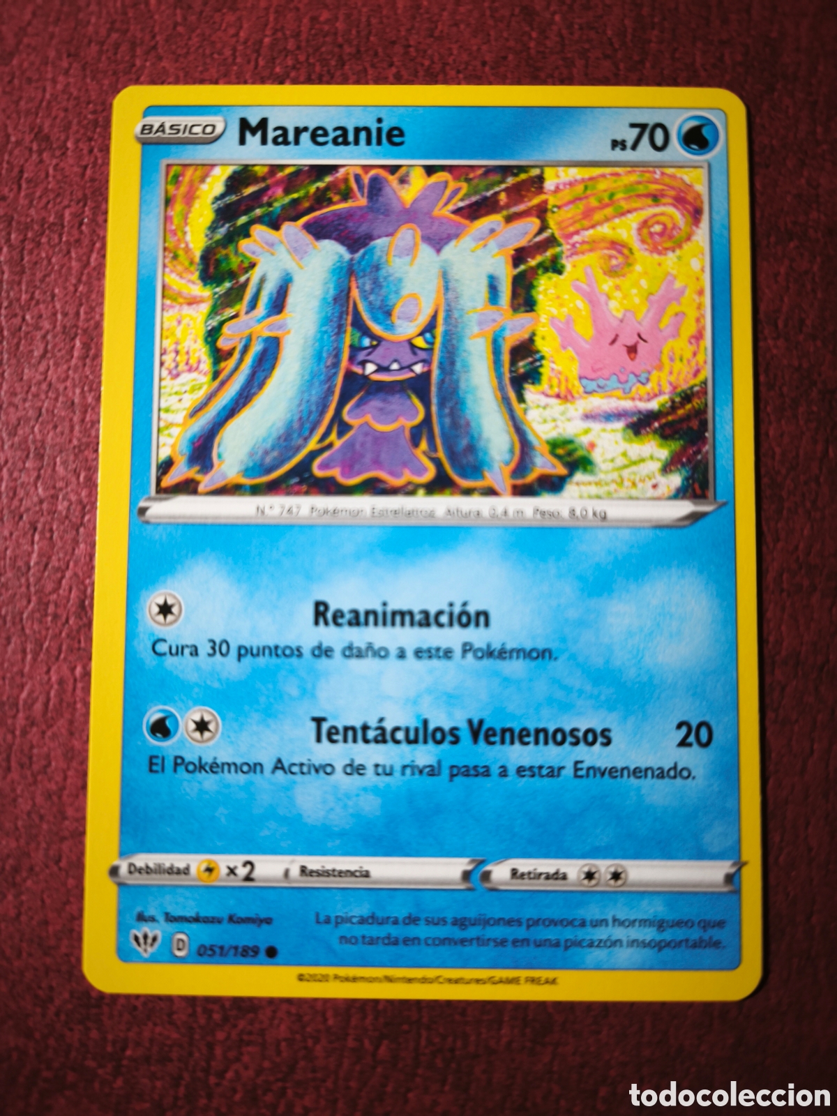 Coleccionismo cromos antiguos: Pokemon. 2020. Mareanie. #51/189. Espa&ntilde;ol
