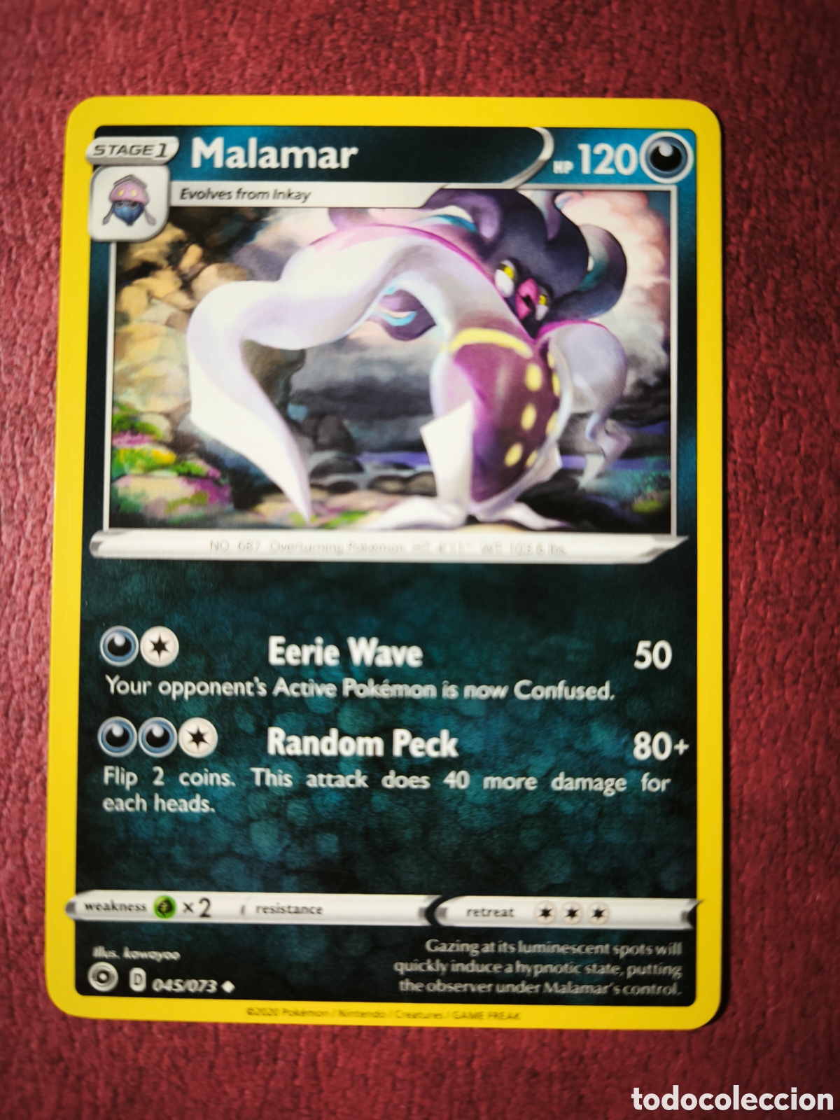 Coleccionismo cromos antiguos: Pokemon. 2020. Malamar. #45/73. Ingl&eacute;s - Foto 1