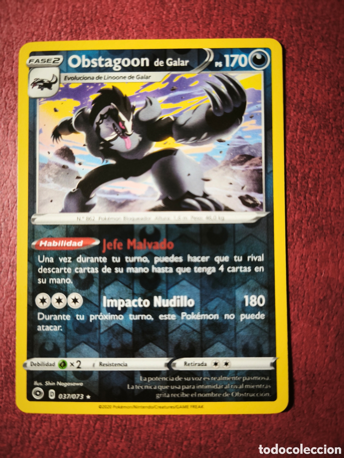 Coleccionismo cromos antiguos: Pokemon. Obstagoon. #37/73. Espa&ntilde;ol