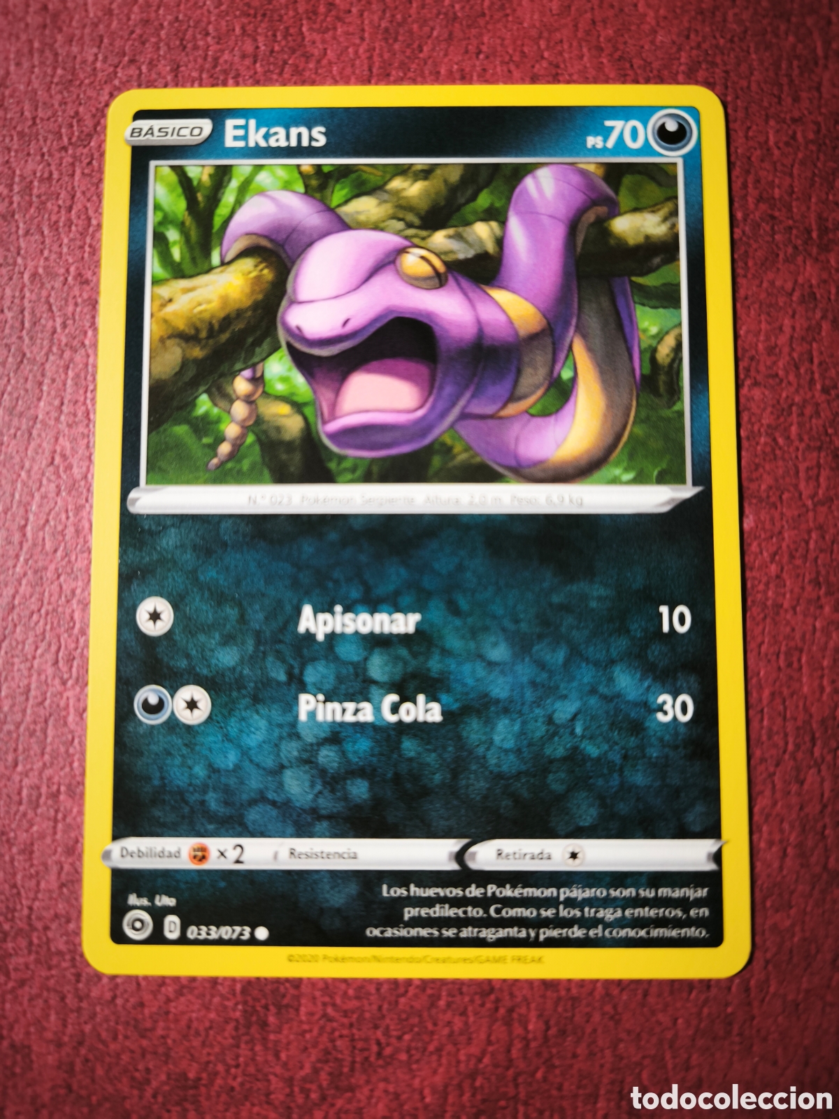 Coleccionismo cromos antiguos: Pokemon. 2020. Ekans. #33/73. Espa&ntilde;ol