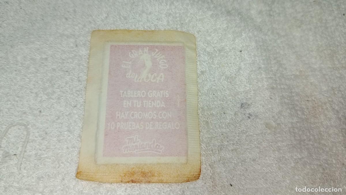 Coleccionismo cromos antiguos: BIMBO BIMBOCAO : ANTIGUO CROMO N&ordm; 4 EL GRAN JUEGO DE LA OCA - INTERROGATORIO - SIN ABRIR A&Ntilde;OS 90
