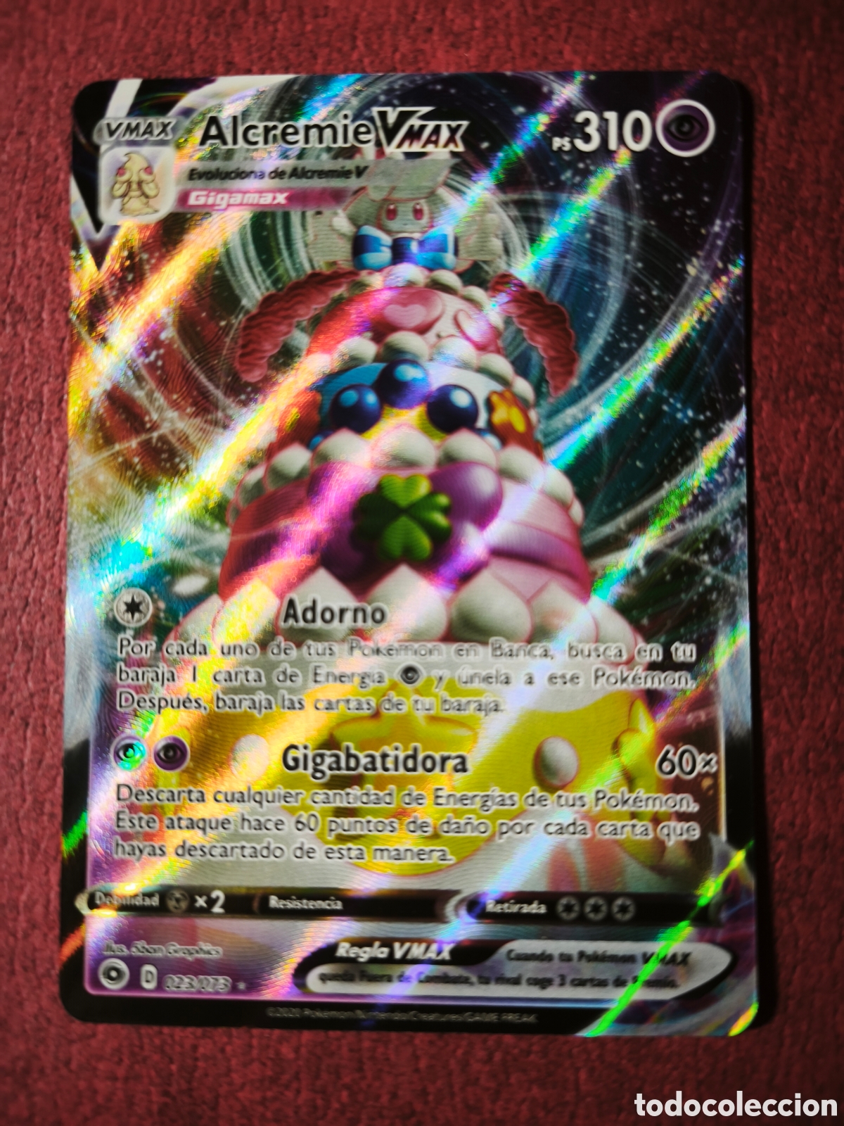 Coleccionismo cromos antiguos: Pokemon. 2020. Alcremie. Holo. &euro;23/73. Ingl&eacute;s