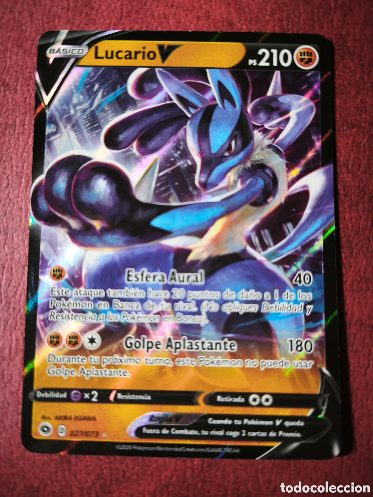 Coleccionismo cromos antiguos: Pokemon. Lucario. #27/73. Holo. Espa&ntilde;ol