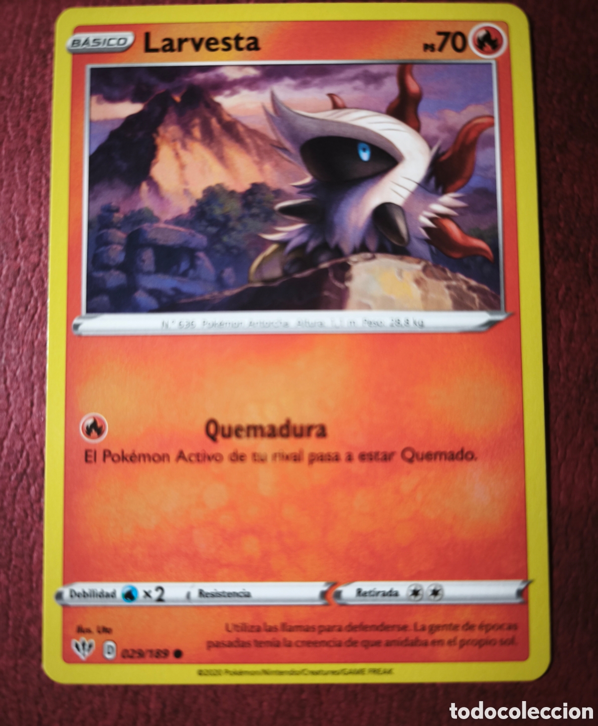 Coleccionismo cromos antiguos: Pokemon. Larvesta. #29/189. Espa&ntilde;ol