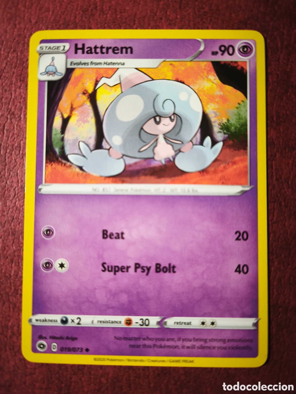 Coleccionismo cromos antiguos: Pokemon. 2020. Hattrem. #19/73. Ingl&eacute;s - Foto 1