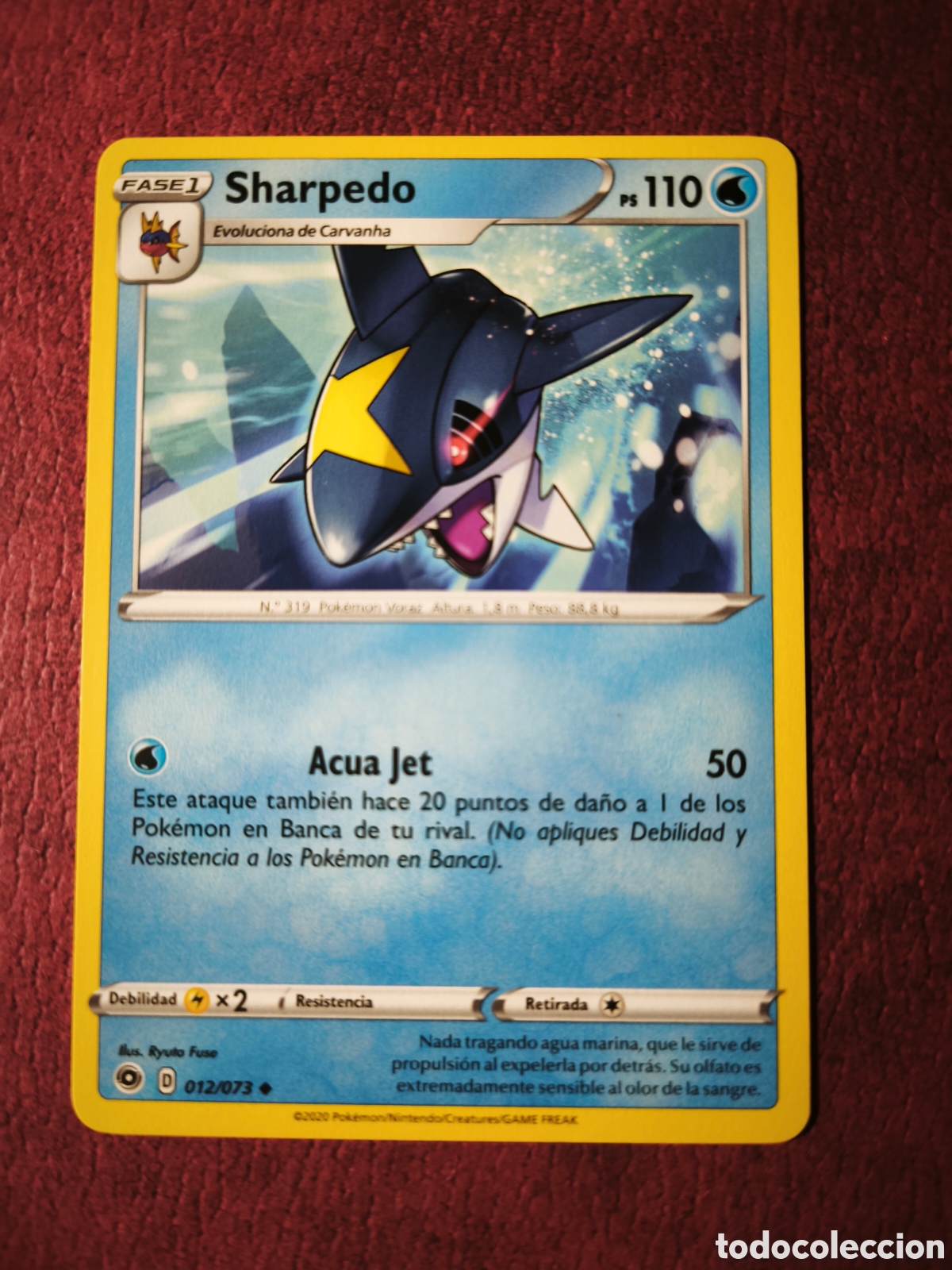 Coleccionismo cromos antiguos: Pokemon. 2020. Sharpedo. #12/73. Espa&ntilde;ol