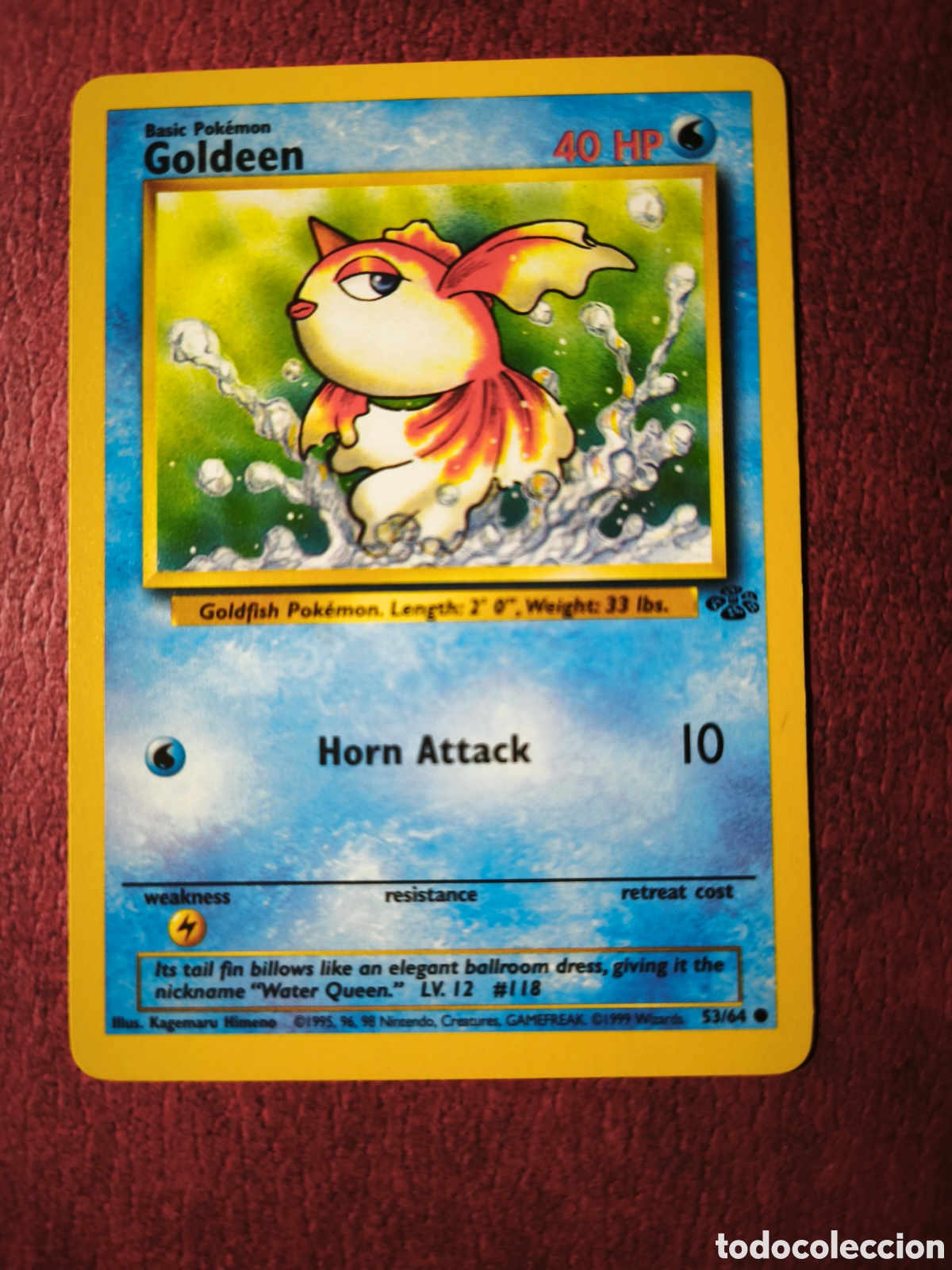 Coleccionismo cromos antiguos: Pokemon. 1999. Goldeen. #53/64. Ingl&eacute;s