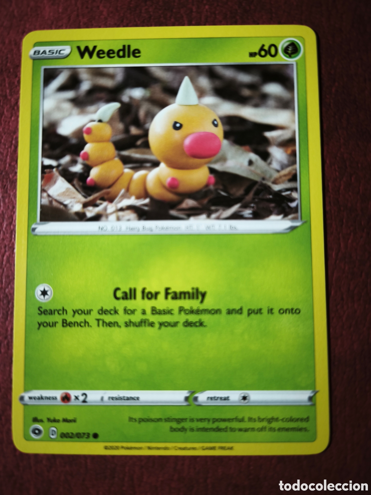 Coleccionismo cromos antiguos: Pokemon. 2020. Weedle. #2/73. Ingl&eacute;s - Foto 1