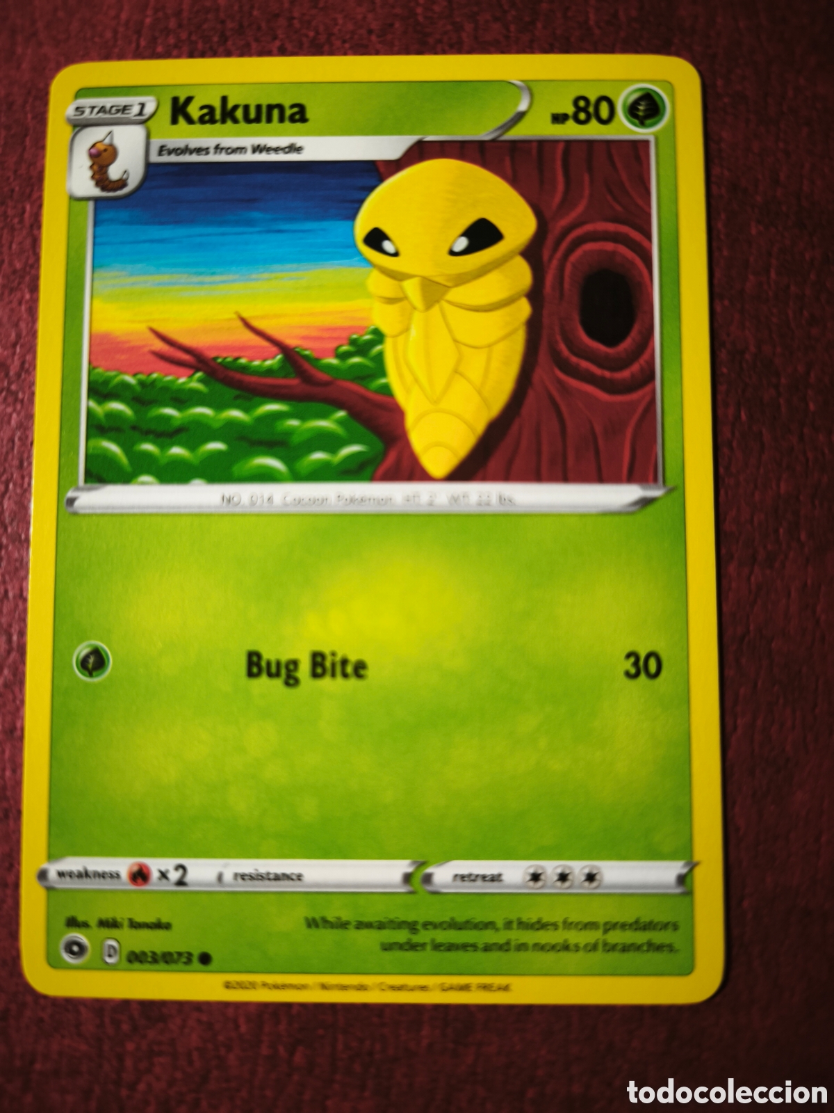 Coleccionismo cromos antiguos: Pokemon. 2020. Kukuna. #3/73. Ingl&eacute;s