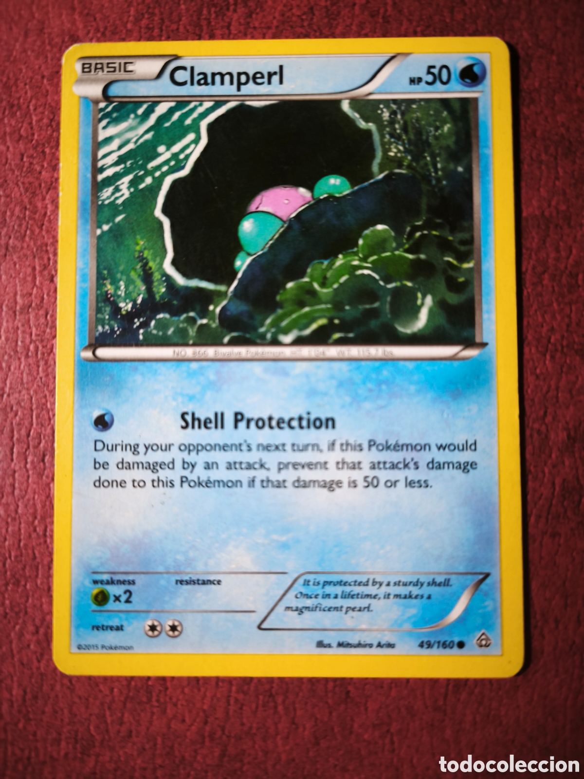 Coleccionismo cromos antiguos: Pokemon. 2015. Clamperl. #49/160. Ingl&eacute;s - Foto 1