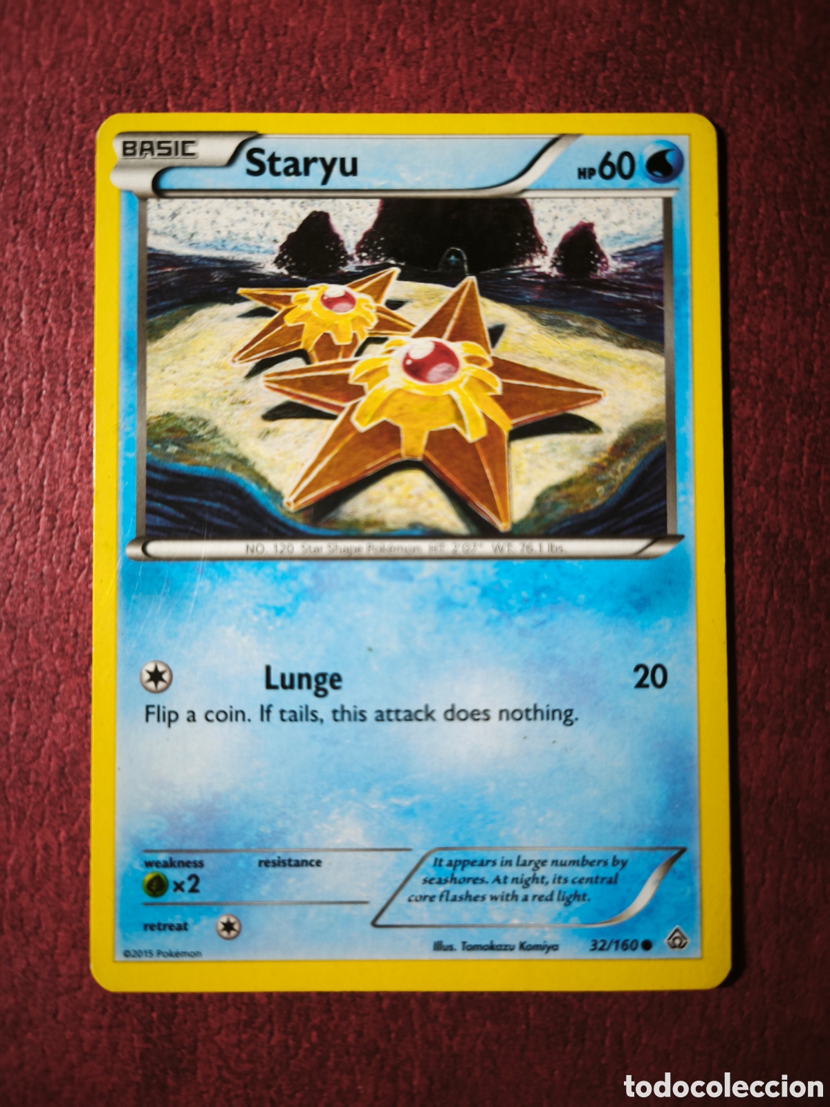 Coleccionismo cromos antiguos: Pokemon. 2015. Staryu. &euro;32/160. Ingl&eacute;s