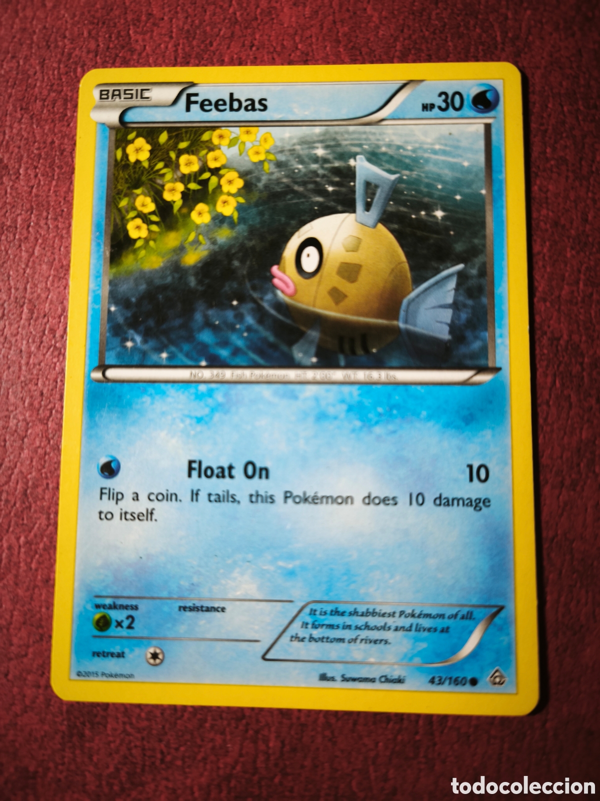 Coleccionismo cromos antiguos: Pokemon. 2015. Feebas. #43/160. Ingl&eacute;s - Foto 1