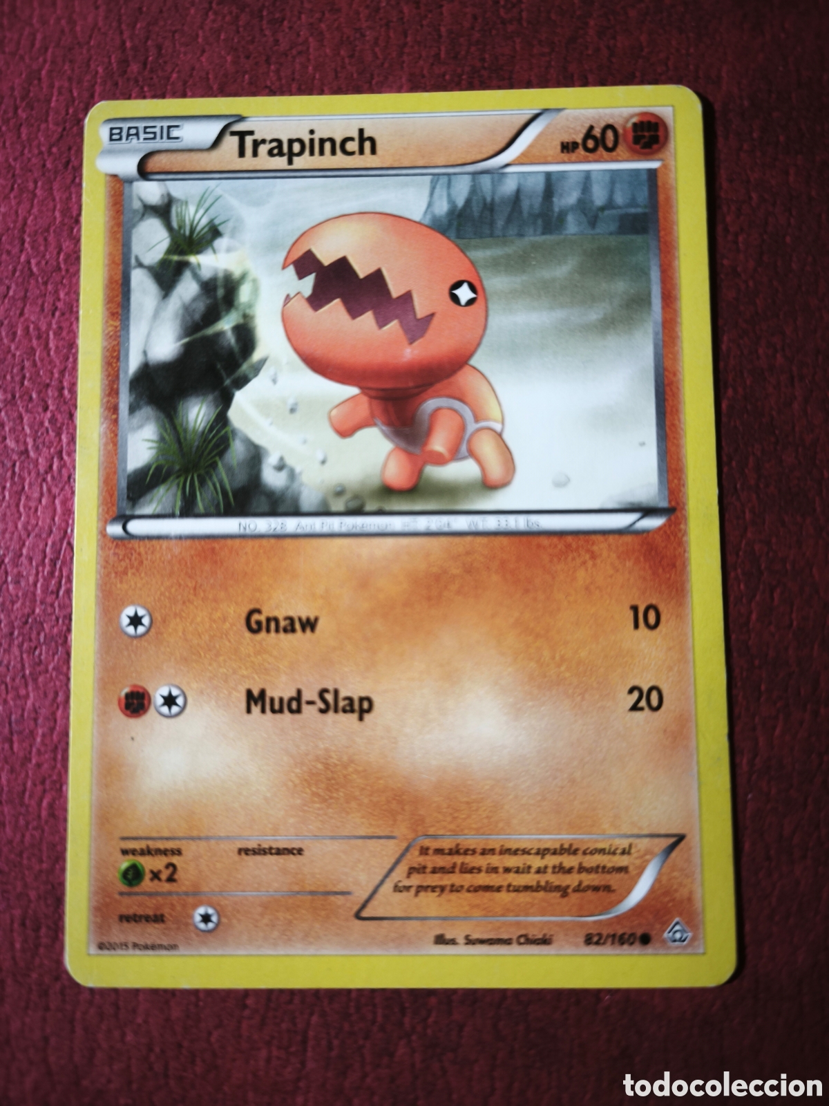 Coleccionismo cromos antiguos: Pokemon. 2015. Trapinch. #82/160. Ingl&eacute;s