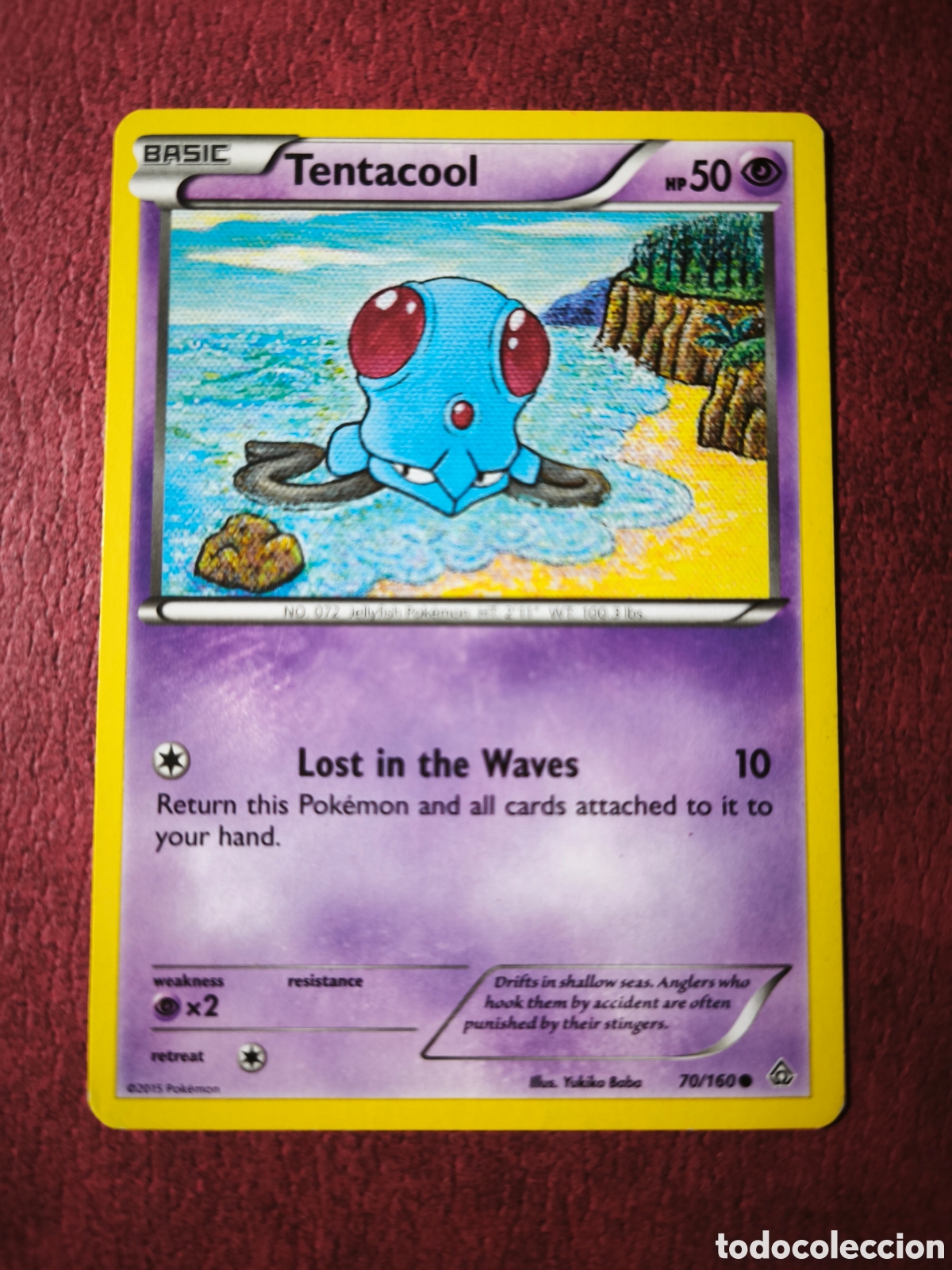 Coleccionismo cromos antiguos: Pokemon. 2015. Tentacool. #70/160. Ingl&eacute;s