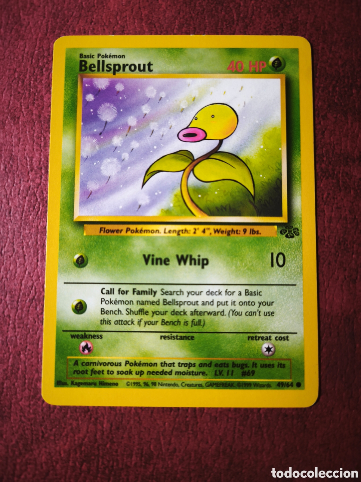 Coleccionismo cromos antiguos: Pokemon. 1999. Bellsprout. #49/64