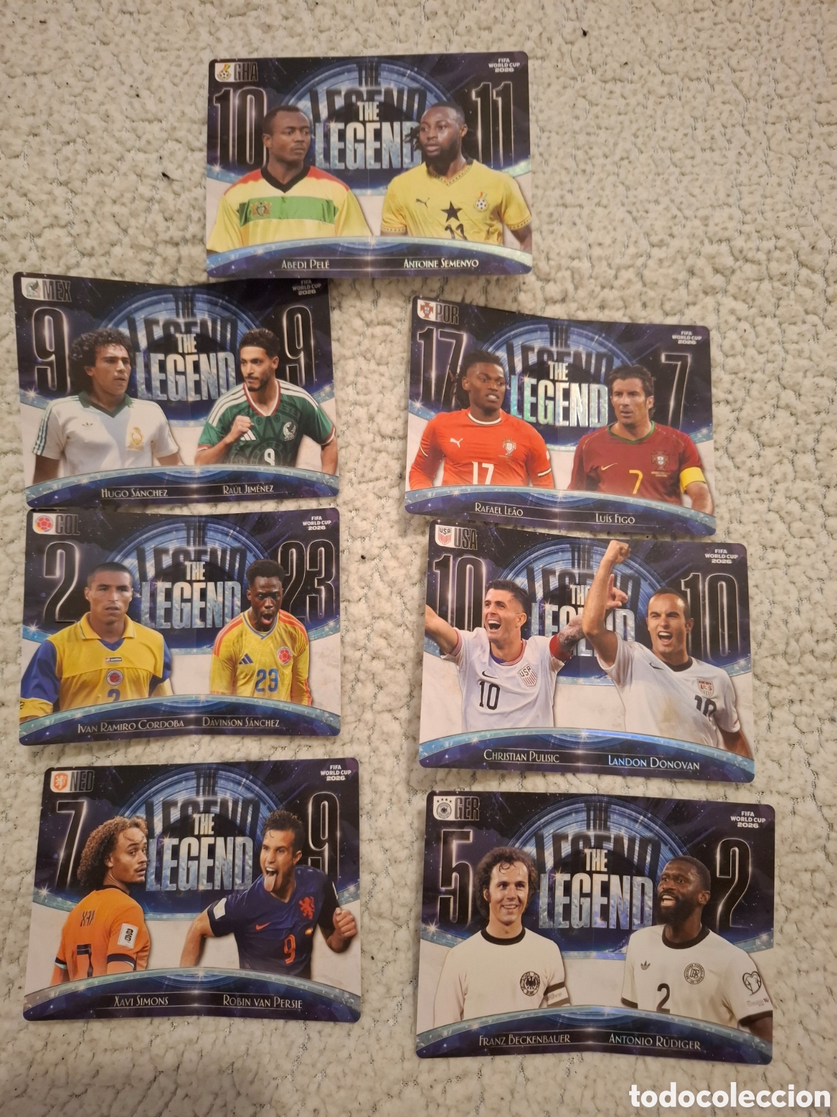 Coleccionismo cromos antiguos: Lote 7 panini kayou the legend mundial 2026