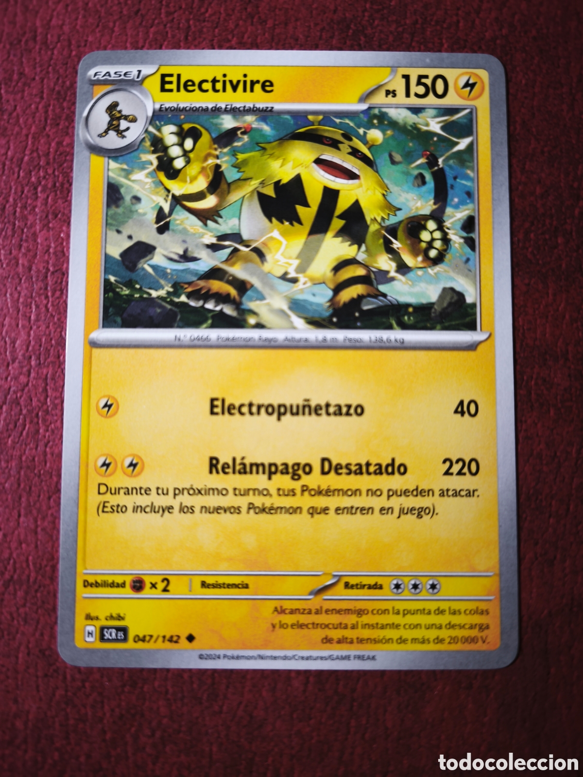 Coleccionismo cromos antiguos: Pokemon. 2024. Electivire. #47/142. Ingl&eacute;s