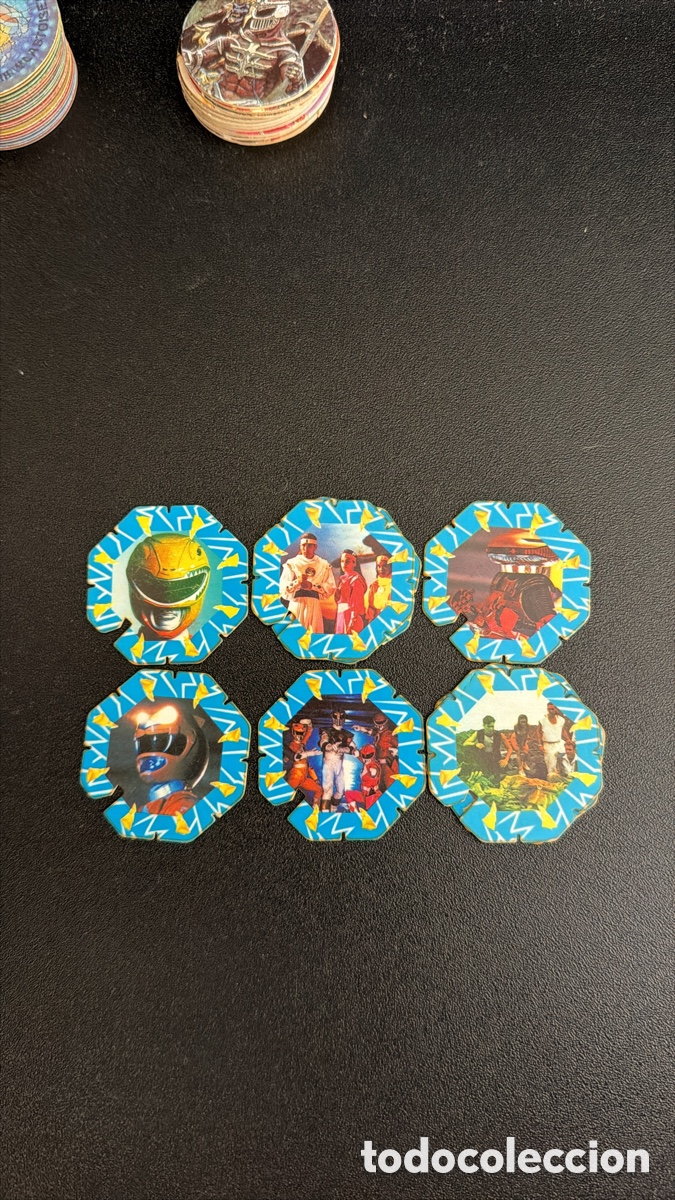 Coleccionismo cromos antiguos: Tazos Octogonales de Power Rangers: La Pel&iacute;cula (Matutano, 1995)
