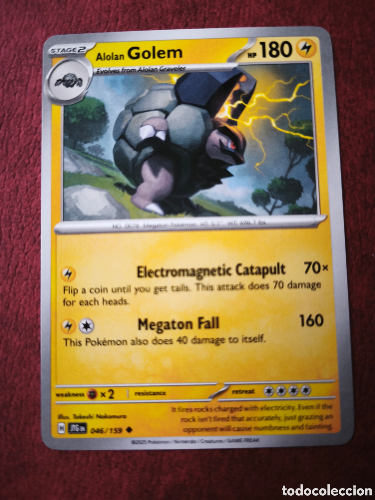 Coleccionismo cromos antiguos: Pokemon. 2025. Golem. #46/159. Ingl&eacute;s - Foto 1