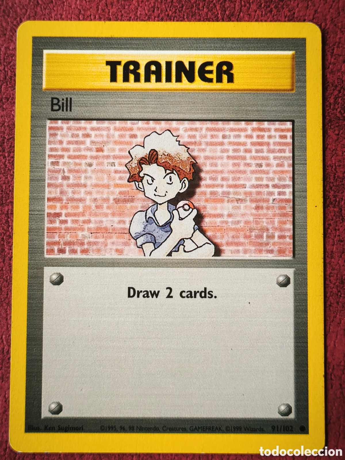 Coleccionismo cromos antiguos: Pokemon. 1999. Bill. Trainer. Ingl&eacute;s