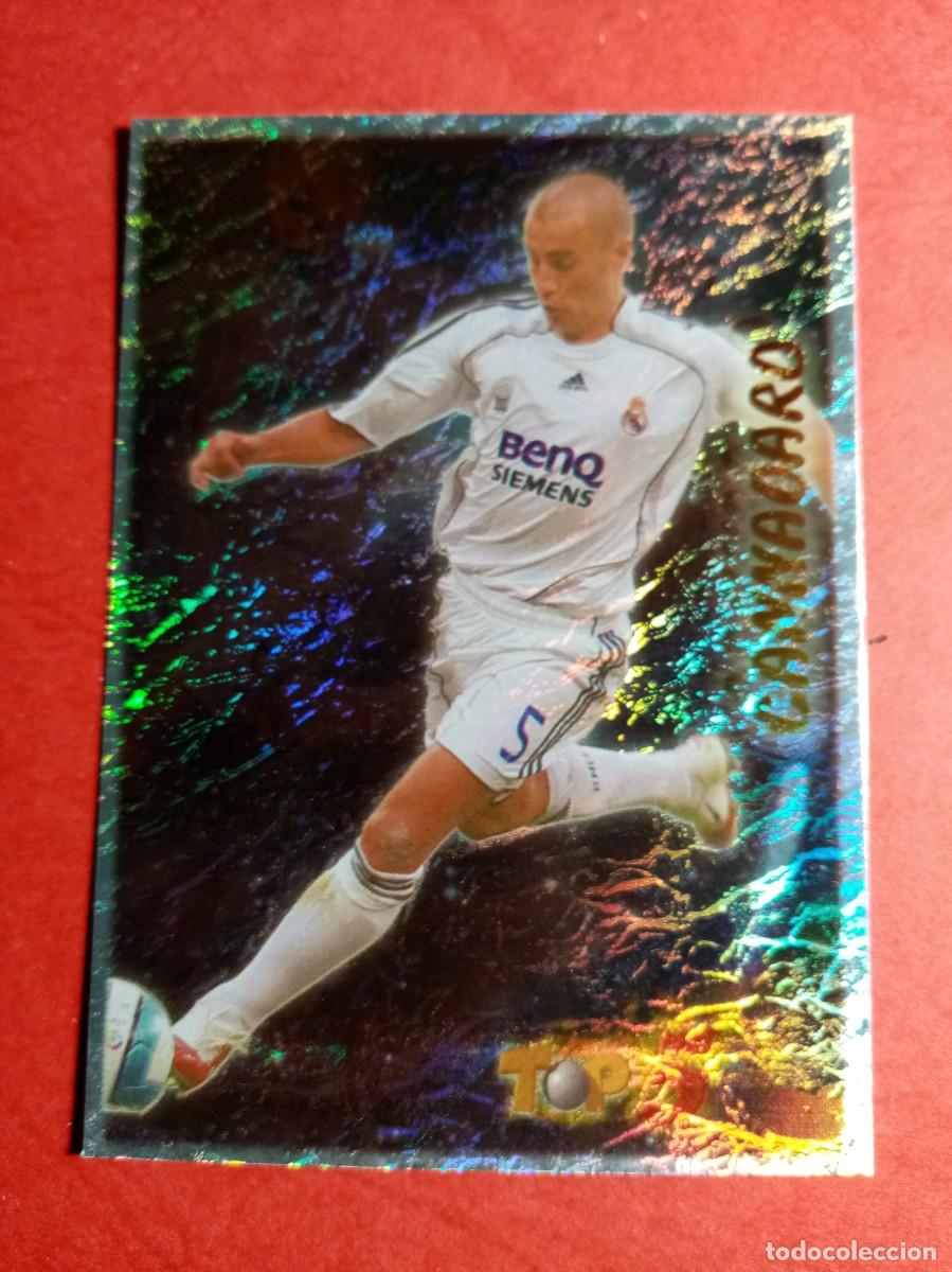 Coleccionismo cromos antiguos: N&ordm; 660 CANNAVARO, TOP 5, JASPEADO, REAL MADRID CF, FICHAS LIGA 2006 2007 MUNDICROMO