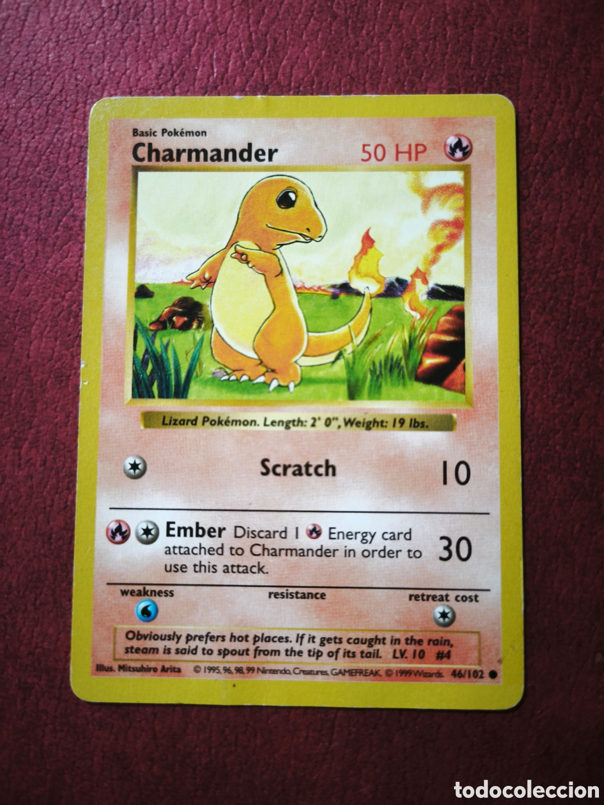 Coleccionismo cromos antiguos: Pokemon. 1999. Charmander #46/102. Ingl&eacute;s