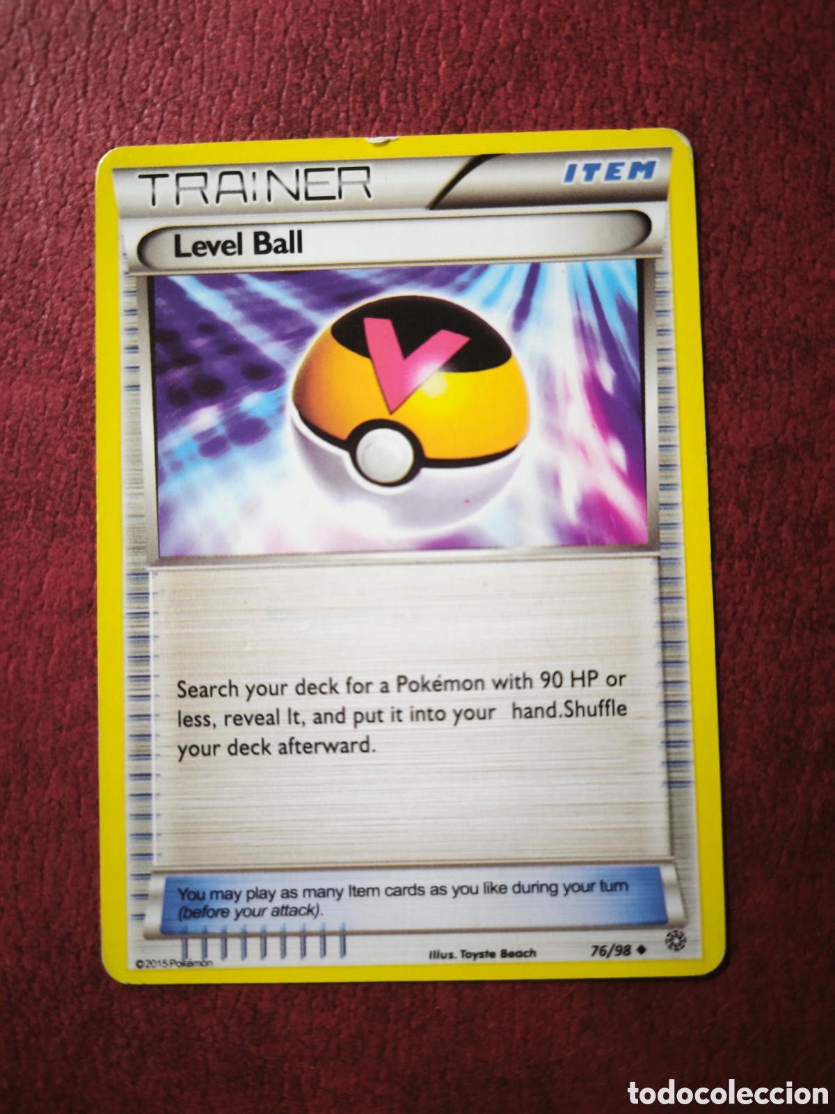 Coleccionismo cromos antiguos: Pokemon. 2015. Level Ball #76/98. Ingl&eacute;s - Foto 1