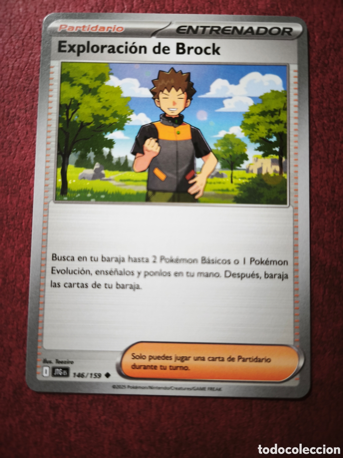 Coleccionismo cromos antiguos: Pokemon. 2925. Exploraci&oacute;n de Brock #146/159. Espa&ntilde;ol