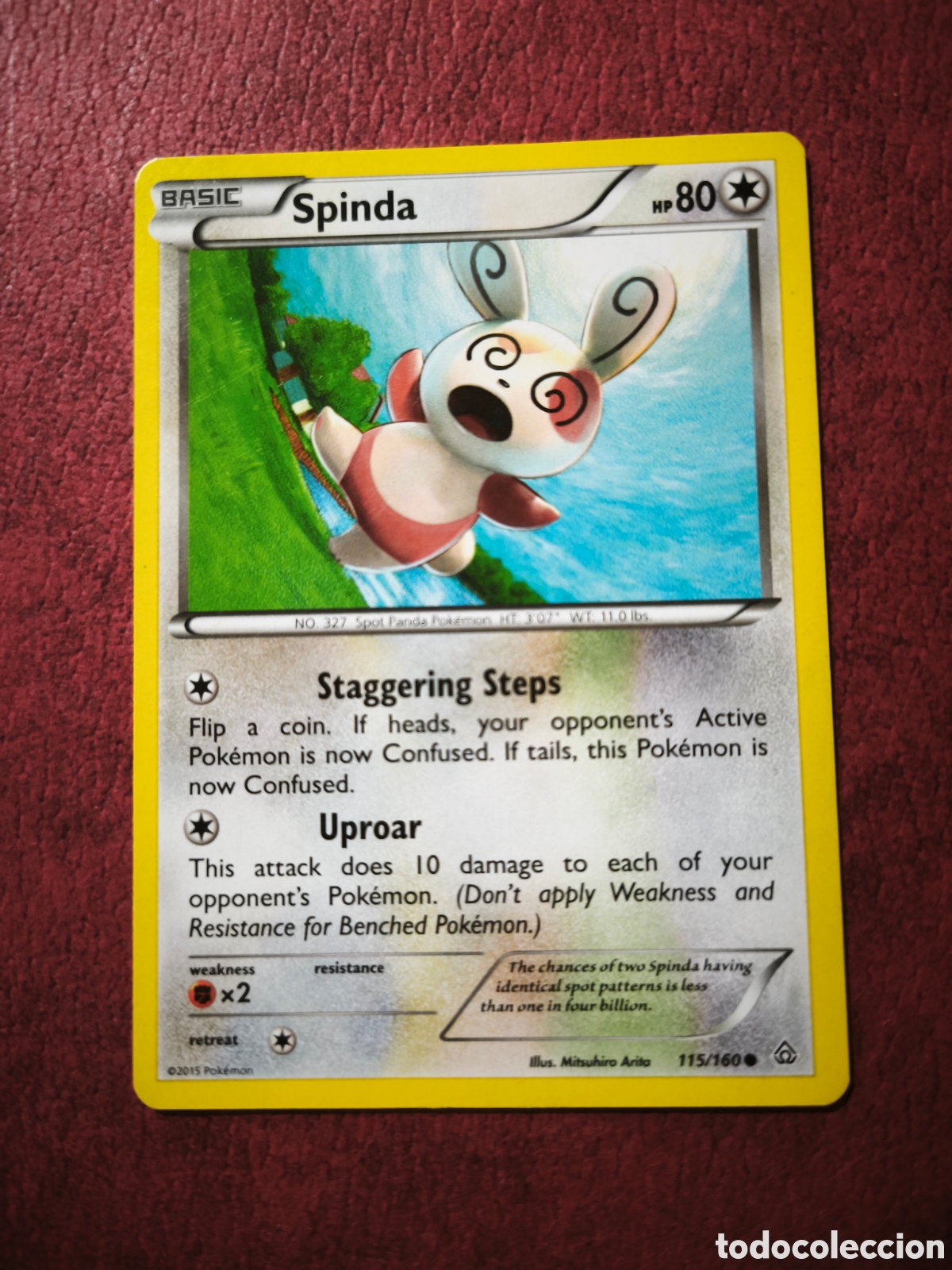 Coleccionismo cromos antiguos: Pokemon. 2015. Spinda #115/160. Ingl&eacute;s