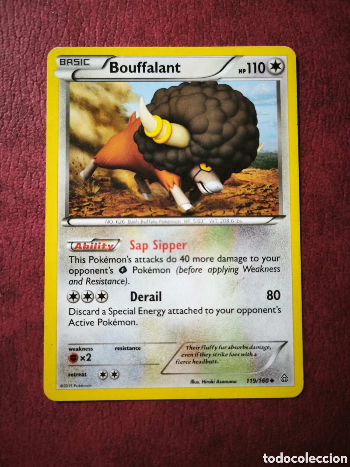 Coleccionismo cromos antiguos: Pokemon. 2015. Bouffalant #119/160. Ingl&eacute;s