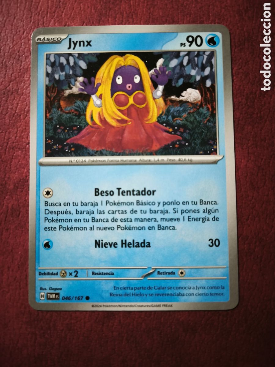 Coleccionismo cromos antiguos: Pokemon. 2024. Jynx #46/167. Espa&ntilde;ol