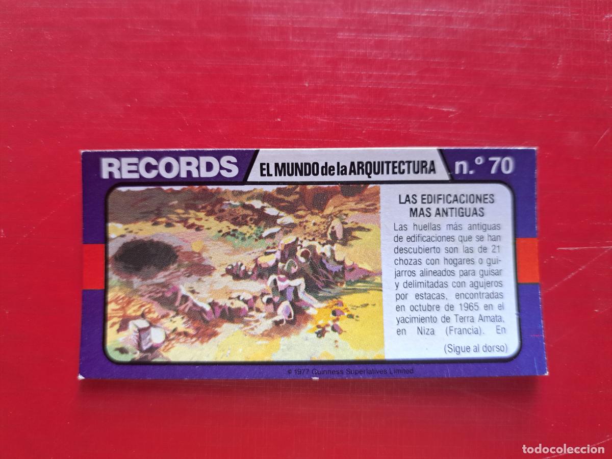 Coleccionismo cromos antiguos: BIMBO LOS RECORDS DEL MUNDO N&ordm; 70