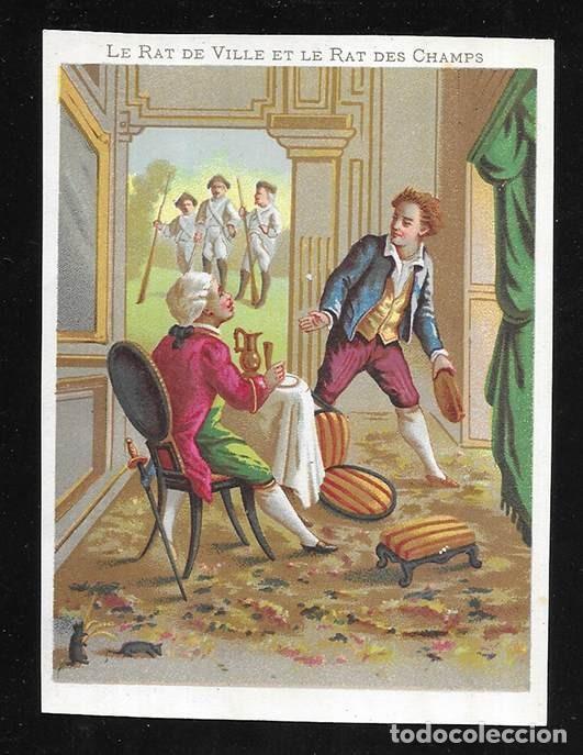 Coleccionismo cromos antiguos: Cromo. Antiguos, Le Rat de Ville et Le Rat des Champs sin publicidad Frances 12 x 9 cm